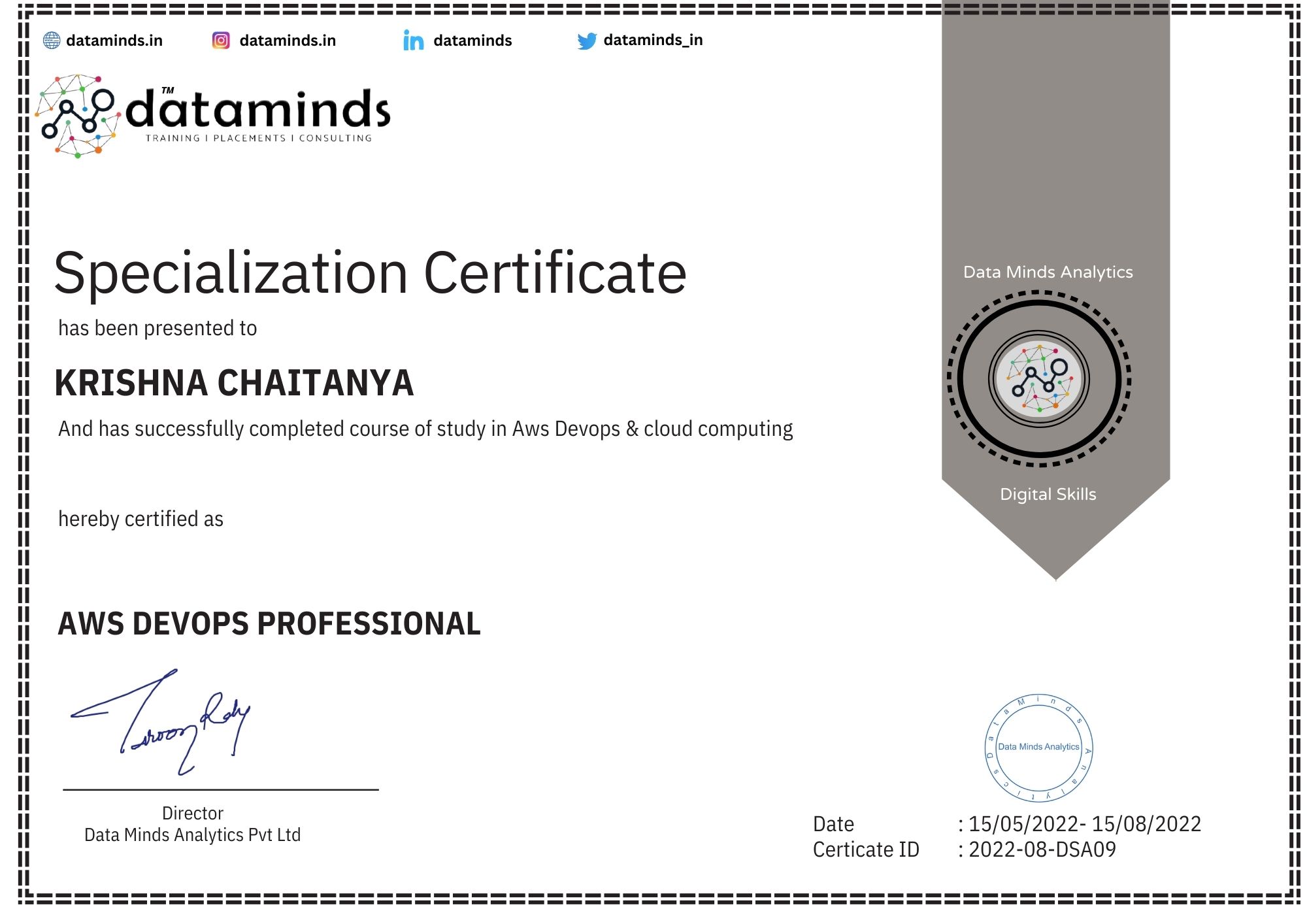Course Completion Certificate_dataminds.in